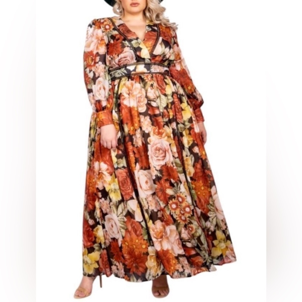 L’atiste Floral Maxi Dress (2X)